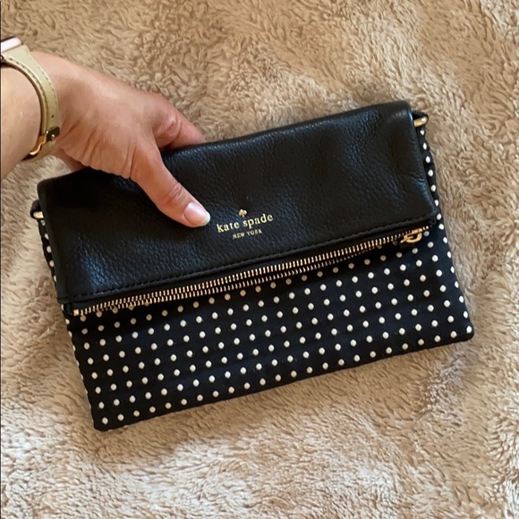 Kate Spade polka dot shoulder bag clutch - Picture 5 of 5